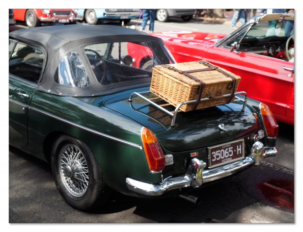 MGB with picnic hamper