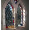 View the image: Stained glass window at Montsalvat Artists' Community