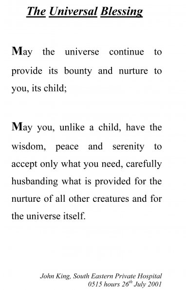 The Universal Blessing