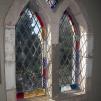 View the image: Stained glass window at Montsalvat Artists' Community