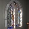 View the image: Stained glass window at Montsalvat Artists' Community